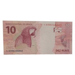 Cédula 10 reais - Brasil - Série LA - FE