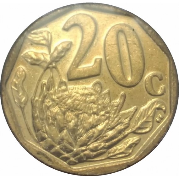 Moeda 20 centavos Africa do Sul 2012