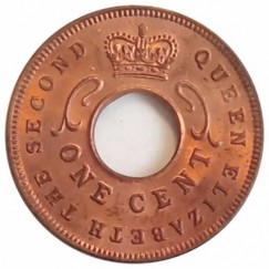 Moeda 1 cêntimo  - África Oriental Britânica  - 1955