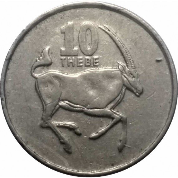 Moeda 10 centavos de pula - Botswana - 1998