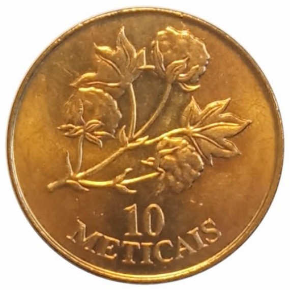 Moeda 10 meticais - Moçambique - 1994