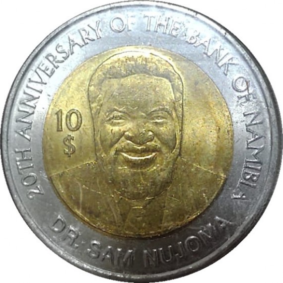 Moeda 10 Dolares - Namibia - 2010 - Comemorativa