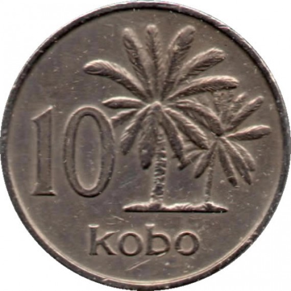 Moeda 10 hobo - Nigéria - 1973