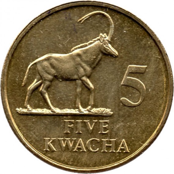 5 Kwacha - Zâmbia - 1992