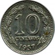 Moeda 10 centavos - Argentina - 1957