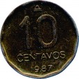Moeda 10 centavos - Argentina - 1987
