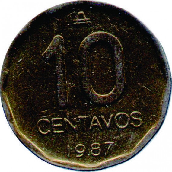 Moeda 10 centavos - Argentina - 1987