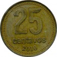 Moeda 25 centavos - Argentina - 2010