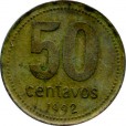Moeda 50 centavos - Argentina - 1992