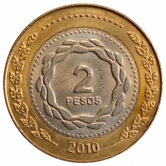 Moeda 2 pesos - Argentina - 2010