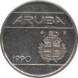Moeda 25 centimos - Aruba - 1990