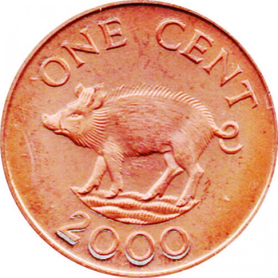 Moeda 1 centavo - Bermudas - 2000