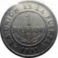 Moeda 1 boliviano - Bolivia - 1991