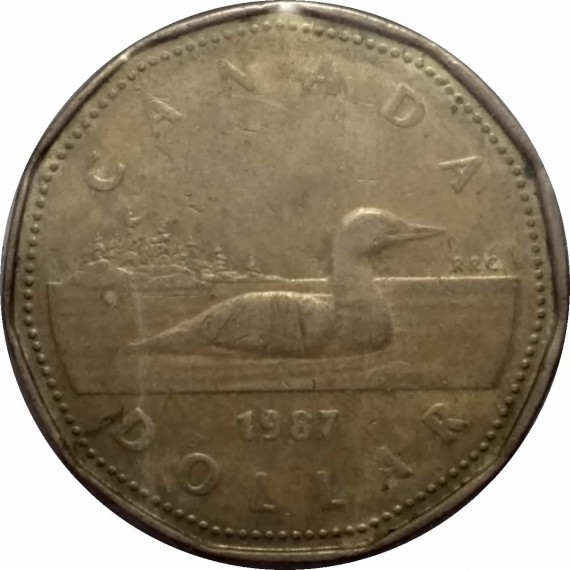 Moeda 1 dolar - Canada - 1987
