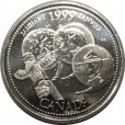 Moeda 25 Cêntimos - Canadá - janeiro de 1999 - Um pais se desenrola