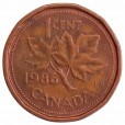 Moeda 1 cêntimo - Canada - 1986
