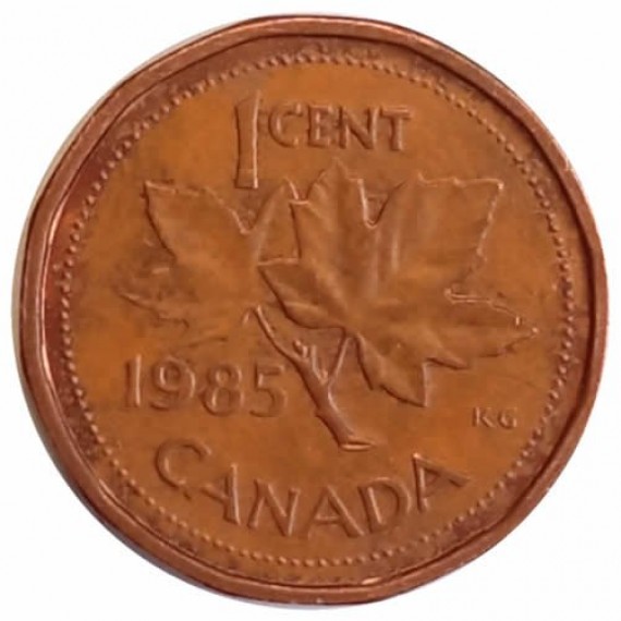 Moeda 1 cêntimo - Canada - 1985