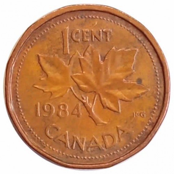 Moeda 1 cêntimo - Canada - 1984