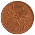 Moeda 1 cêntimo - Canada - 1976