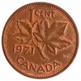Moeda 1 cêntimo - Canada - 1971