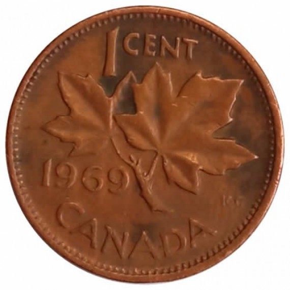 Moeda 1 cêntimo - Canada - 1969
