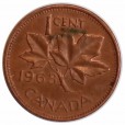 Moeda 1 cêntimo - Canada - 1963
