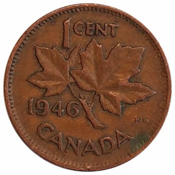 Moeda 1 cêntimo - Canada - 1946