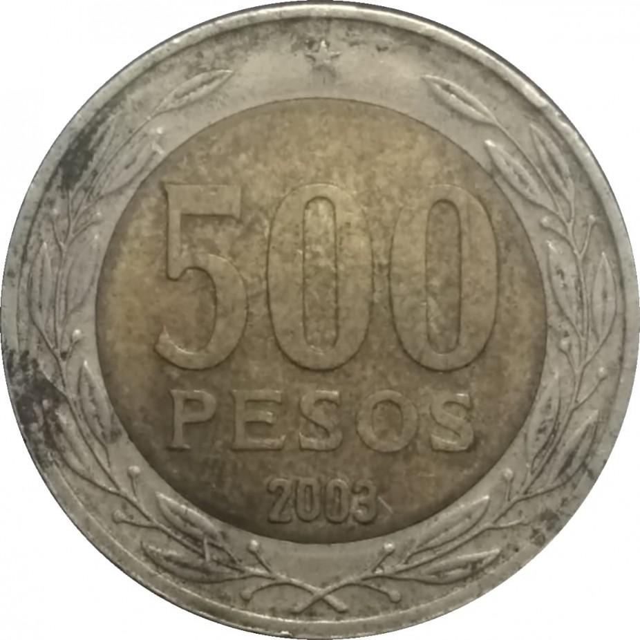 Moeda 500 pesos - Chile - 2003