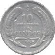 Moeda 10 pesos - Chile - 1958