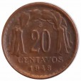 Moeda 20 centavos - Chile - 1948