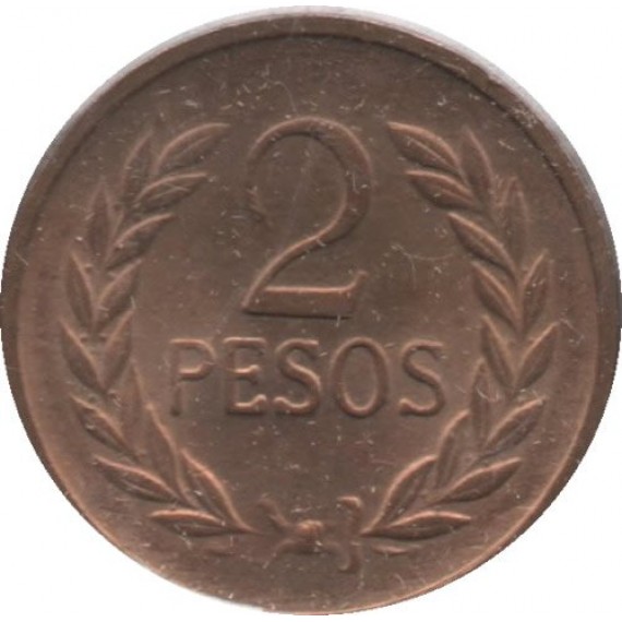 Moeda 2 pesos - Colombia - 1979
