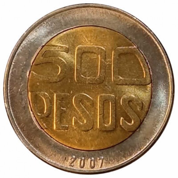 Moeda 500 pesos - Colombia - 2007