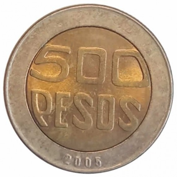 Moeda 500 Pesos - Colimbia - 2005
