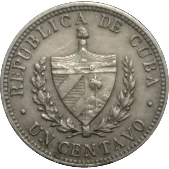 Moeda 1 centavo - Cuba - 1938