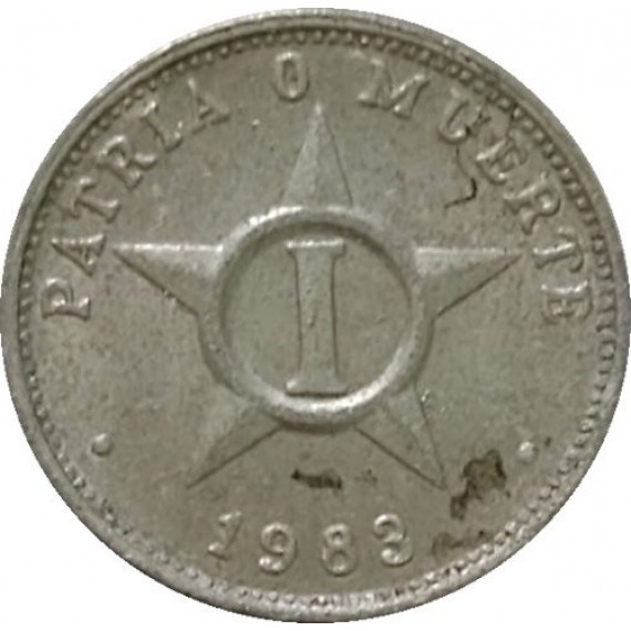 Moeda 1 centavo - Cuba - 1983