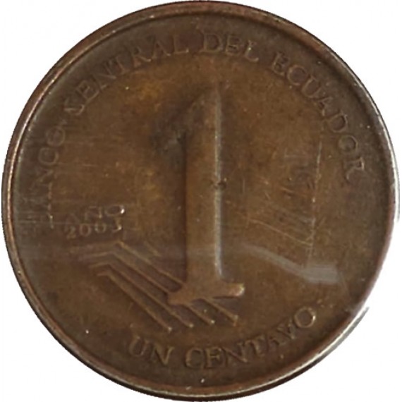 Moeda 1 centavo - Equador - 2003