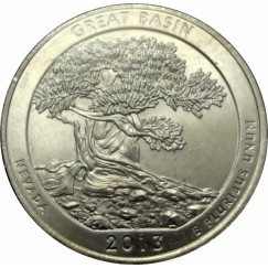 Moeda 0,25 Dolar - EUA - Parks Great Basin - 2013 D