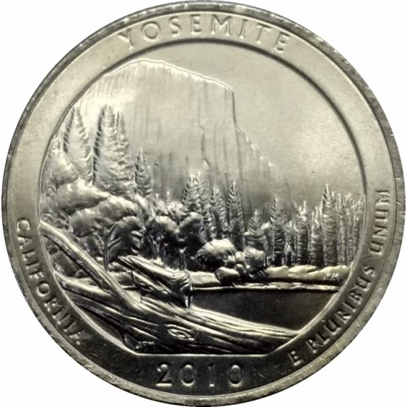 Moeda 0,25 Dolar - EUA - Parks Yosemite - 2010 P