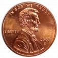 Moeda 0,01 one cents - EUA - 2009D - fc - Comemorativa