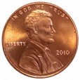Moeda 0,01 one cents - EUA - 2010 - fc