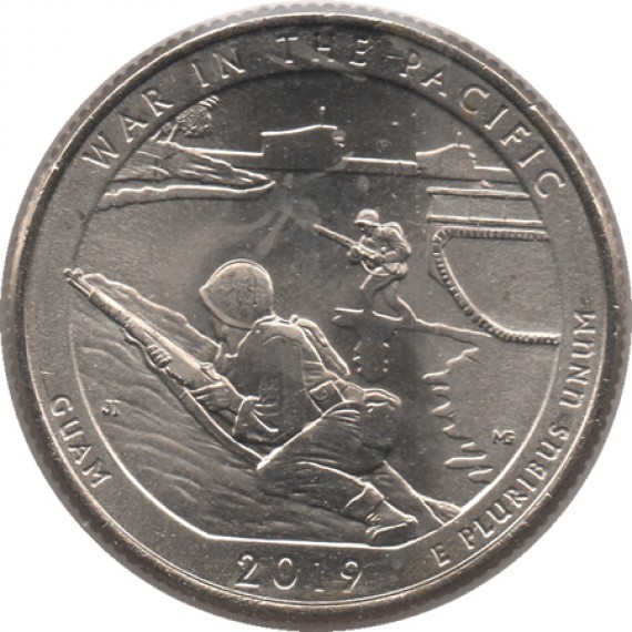 Moeda 0,25 Quarter Dolar - EUA - War in the Pacific 2019-P