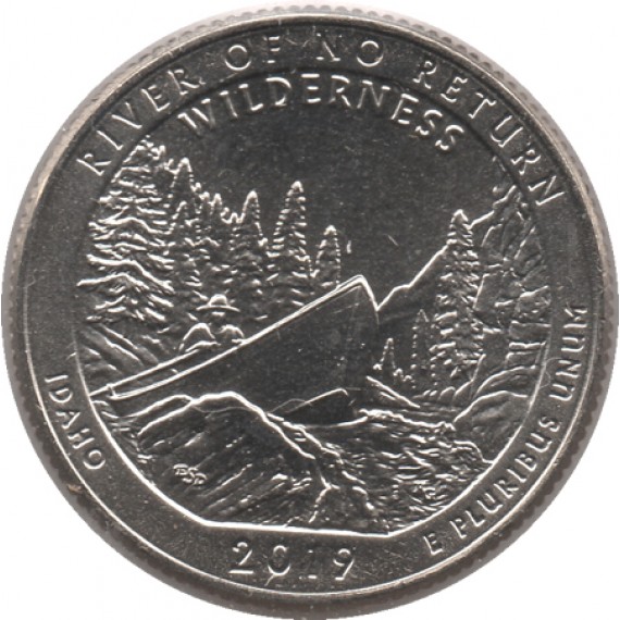 Moeda 0,25 Quarter Dolar - EUA - River of no Return 2019-D