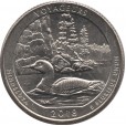 Moeda 0,25 Quarter Dolar - EUA - Voyageurs 2018-P