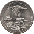 Moeda 0,25 Quarter Dolar - EUA - Block Island 2018-P