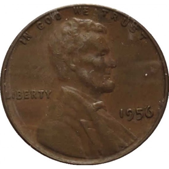 Moeda 0,01 centavo de dollar - EUA - 1956