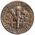 Moeda 1 dime - EUA - 1989 D