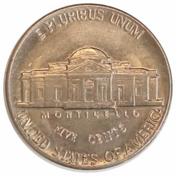 Moeda 0,05 cents - eua - 1982 D