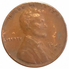 Moeda 0,01 centavo de dolar - Eua - 1945 D