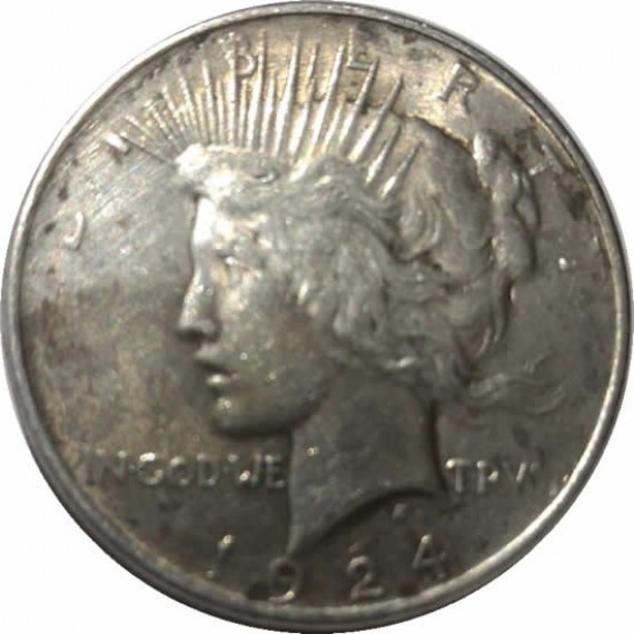 Moeda 1 Dollar - EUA - 1924 - PRATA (B)