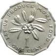 Moeda 1 centavo de dolar - Jamaica - 1990